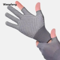 Wenefang Summer Sunscreen Cycling Gloves Dot Anti-Slip Riding Outdoor Sports Half Finger Gloves Breathable MTB Bike Bicycle Gloves. 