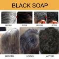 Hair Darkening Shampoo Bar Repair Gray White Hair Color Dye Anti Dandruff Cleansing Nourishing Natural Organic Black Hair Soap. 