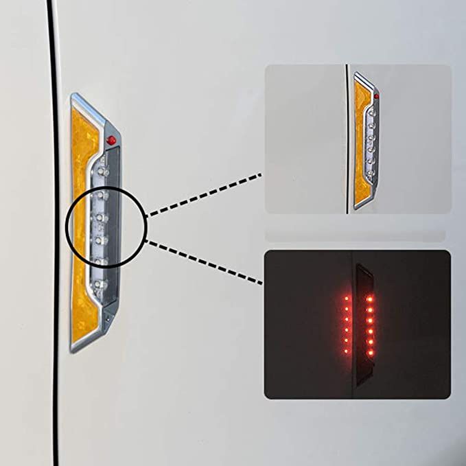 Car Door Edge Strobe Warning Led Light Rgb Waterproof Solar Anti-static Anti-collision Flash Signal Light Bumper Guard Protector