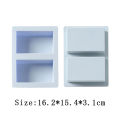 【Too much love!】2 Cavities Rectangular Silicone Soap Mold Square Brick Candle Resin Plaster Mould Chocolate Cake Ice Making Set Home Decor S. 
