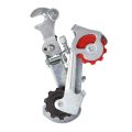 NAMUNY 2X Racing Bicycle Part Silver Tone Metal 3-7 Speed Rear Derailleur. 