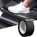 3D Looks Black Carbon Fiber Style Waterproof Car Seal Strip Door Edge Cover Guard Anti-Scratch Step Decoration Cover Tape -5 M. 