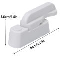 White Plastic T Shape Window Door Lock Safety Lever Handle Latch Child Security Hardware Accessories. 