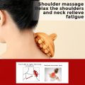 Wenefang 14 Beads Handheld Gua Sha Massage Brush Natural Wood Waist Leg Body Meridian Scraping SPA Therapy Anti Cellulite Relaxation Tool. 