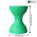 Set of 6 Fancy Round Plastic Stools Large Size Lightweight and Durable for Home and Office. 