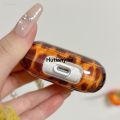 Hutianyise Cool lamber amber earphone case ins protector headset cover for Hot 2025 Selling apple airpods 2nd pro 2 3 4 1wireless bluetooth charging box. 