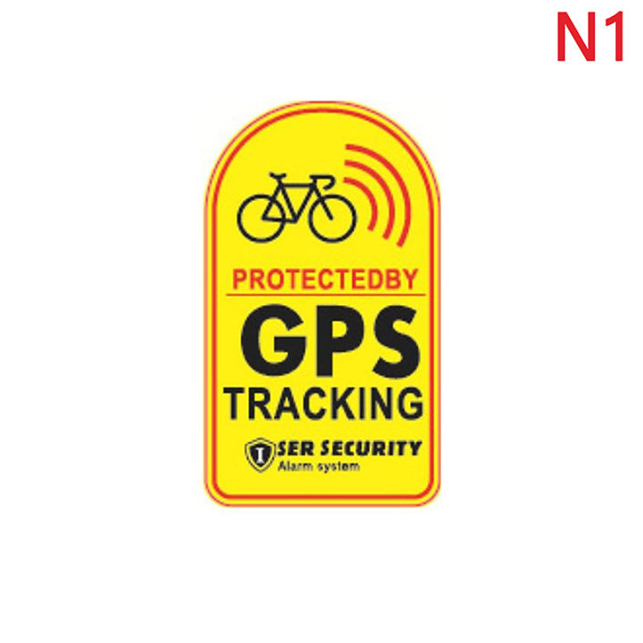 Gps Tracking Alarm Sticker Reflective Bicycle Warning Sticker Anti-Theft Decal For Motorcycle Scooter Car Warning Wholesale