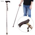 Wenefang 1pcs Folding Wooden Handle Cane Portable Anti-shock Elder Guide 2025 New Walking Stick for Blind People Guide Walking Stick Bronze. 