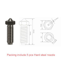 Stainless Steel Nozzels Set Kit 0.4MM Thread Hardened Nozzles High Temperature Pointed Wear Resistant Nozzle Set Kit. 