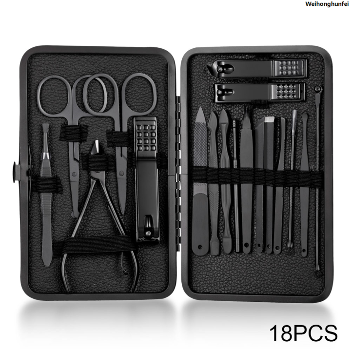 WeihonghunfeiSales%20promotion%20%E3%80%90New%20arrival%E3%80%917/10/16/18%20pcs%20Manicure%20Cutters%20Nail%20Clipper%20Set%20Household%20Stainless%20Steel%20Ear%20Spoon%20Nail%20Clippers%20Pedicure%20Nail%20Scissors%20Tool%20-%20Image%208