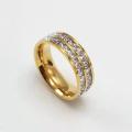 Elegant Thermogenic Moissanite Ring Unique Scratch resistant Durable Vikanda Stainless Steel Ring Shiny Hypoallergenic for Engagement Wedding. 