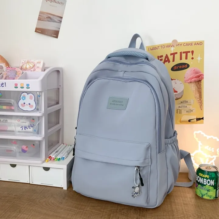 Korean%20Fashion%20School%20College%20Solid%20Backpack%20For%20Unisex%20-%20Image%203