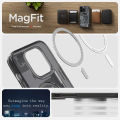 Transparent iPhone 14 Pro Max Back Case Cover, iPhone 14 Pro Max Cover with Camera Stainless Steel Metal Ring and Shockproof Bumper (Deep Purple). 