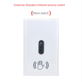 JINMY 2X Smart Light Switch Wall Light Switch Wave Infrared Sensor No Need Touch Electrical Power on Off US Plug. 