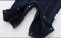 Navy Blue Cotton Bow Romper Photoshoot Dress Full Sleeve Baby Boy Romper Suja Sansar. 