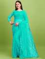 Self Design Bollywood Net Saree For Women. 