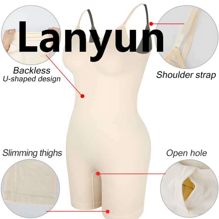Lanyun%20%5BKIZLL%5D%20Womens%20Backless%20Bodysuits%20Full%20Body%20Shaper%20Tummy%20Fifty%20percent%20discount%20Control%20Slimming%20Sheath%20Push%20Up%20Thigh%20Slimmer%20Shapewear%20-%20Image%203