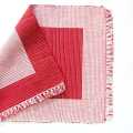 White/red Color Box Pattern Design Table Placement Mat. 