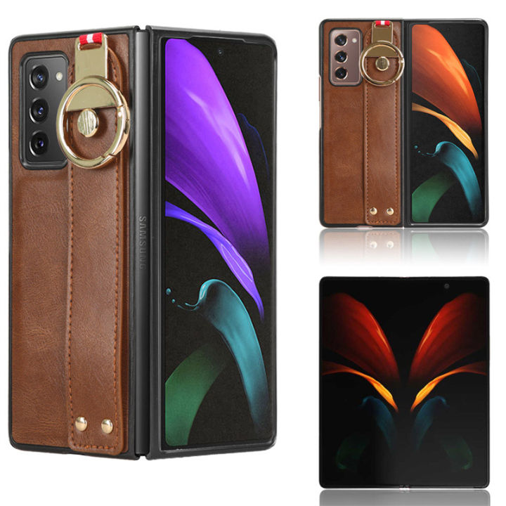 Samsung%20Galaxy%20Z%20Fold%202%20Phone%20Case,Wristband%20Strap%20Kickstand,handstrap%20Grip%20Loop%20Strap%20Leather%20Case%20for%20Samsung%20Galaxy%20Z%20Fold%202%20-%20Image%204