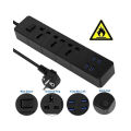 Lucky Hawk T18 2M Power Strip Stop3 Power Socket 4 USB Port. 