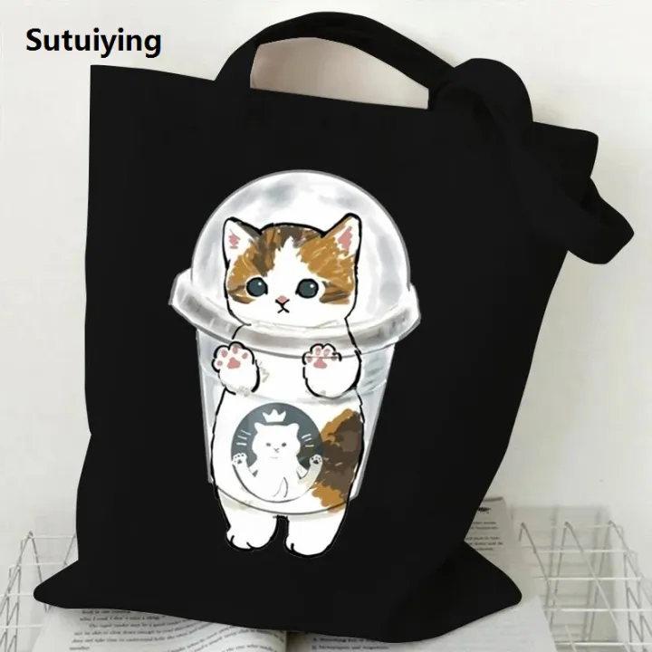 Sutuiying%20High%20Capacity%20Women%20Men%20Canvas%20Shoulder%20Bags%20Cute%20Cats%20Cartoon%20Anime%202025%20Tote%20Bag%20Teen%20Girls%20Beach%20Bag%20Funny%20Kitten%20Female%20Handbags%20-%20Image%203