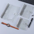 A5/A6/A7 Transparent PVC Clip File Folder Notebook Loose Leaf Ring Binder Planner Agenda School Office Supplies 1Pcs. 
