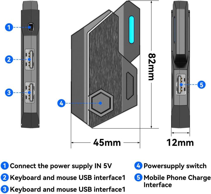 Mix Se  Converter Portable Mobile Game Adapter with for Android iOS For PUBG For CF Terminator Gamer