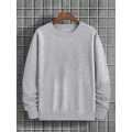 Men's Solid Color Crew Neck Loose Fit Pullover Sweatshirt For Summer Season. 