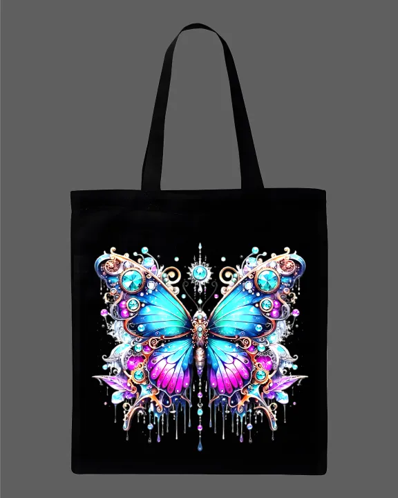 Jeweled%20Steampunk%20Butterfly%20Printed%20Tote%20Bag%20%20%E2%80%93%20Eco-Friendly%20Cotton%20Shoulder%20Shopping%20Bag-White,%20Black%20-%20Image%203