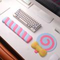 Gaming Mouse Pads Slow Rebound Lollipop Wrist Mouse Pad Non-Slip Comfort Wrist Support Mouse Pad Creative Soft Keyboard Hand Cushion Student. 