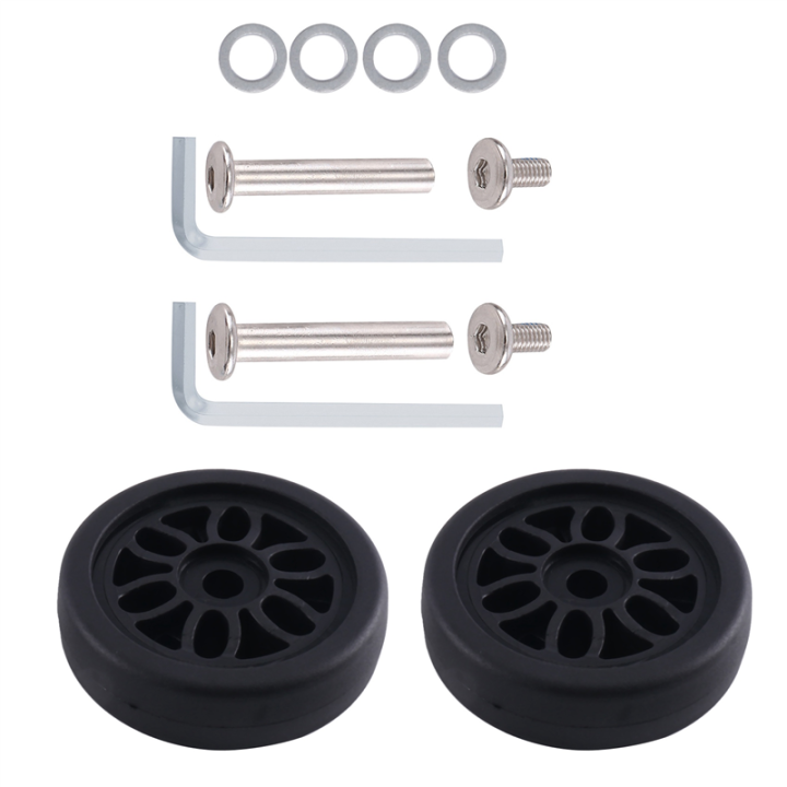 Luggage Wheels 4Pcs Replacement Wear Resistant Rubber Mute Caster Suitcase Repla