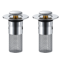 JAERBEE -Up Sink Drain Strainer with Removable Stainless Steel Strainer Basket Catch, Sink Stopper Replacement,. 