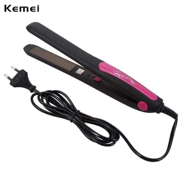 Kemei%20Black/Pink%20Flat%20Iron%20Professional%20Hair%20Straightener%20-%20KM-328%20-%20Image%203