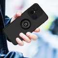 Lenuo For Xiaomi Redmi 12C / 11A Mobile Case Multifunction Car Magnetic Shockproof With Ring Stand Back Cover. 