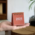 2025 Desk Calendar Mini Spiral Calendar Books Kawaii To Do List Daily Monthly Yearly Planner Time Manegement Desk Decorations. 