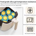 6 Pcs Reusable Air Fryer Silicone Pot Liners - Non-Stick| Heat-Resistant Basket Baking Trays for Air Fryers| Ovens | Dishwasher Safe | Multicolor | Ideal for Healthy, Mess-Free Cooking. 
