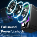 Bluetooth RGB Computer Speaker, Desktop Computer Speaker,Desktop Stereo Speaker, USB Powered, with LED Ambient. 