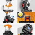 Portable Keychain LED Flashlights with Lighter, Whistles, Screwdriver, Bottle Opener, Magnet Base | Portable Flashlight With Keyring. 