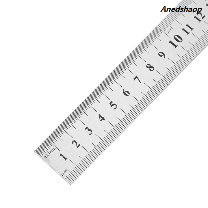 Metal Ruler 40cm Anedshaop Stainless Steel Metal Straight Ruler 15cm/20cm/30cm/40cm/50cm ...