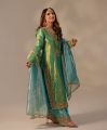 Elegant Soft Twill Net Silk Heavy Embroidery Top-Plazzo Set with Dupatta By Sapnaaz Fashion. 