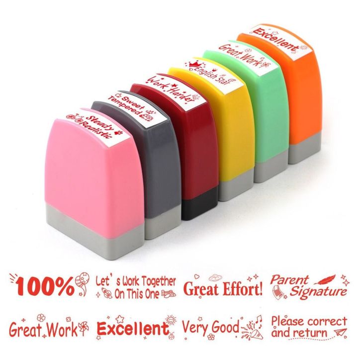 Student%20English%20Scrapbooking%20Stamper%20Photosensitive%20Chapter%20Cartoon%20Stamps%20Kids%20Seal%20Commentary%20Stamp%20Reward%20Seal%20Encouragement%20Teaching%20stamp%20-%20Image%206