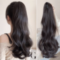 Dark Brown Wig Female Ponytail Grab Clip Style Hip- High Ponytail Natural Forcing Fake Ponytail Female Braid. 
