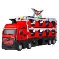 Alloy Material Large Size Car Transporter Truck Transforming Carrier Diecast Model Folding Die-casting Toy Multifunctional Storage 8/16 Pcs Foldable Track Toys for Boys. 