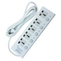 Urja B40-3M 5 Port Extension Socket Multiplug with Individual Switches & 3 Meter Long Cable - 2500W Heavy Duty Universal Power Strip for Home & Office. 