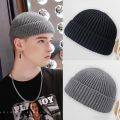 ANX Stylish Short Knit Cuffed Beanie Hat Fisherman For Unisex/Winter. 