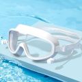 Glasses beach girl boy swimming earplug frame kids big swimming goggles with kids anti fog glasses pool. 