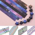 Cute Colorful Star Origami Paper Cartoon Art Craft Star Paper Strip Lucky Star Single Sided Folding Star Home Decoration. 