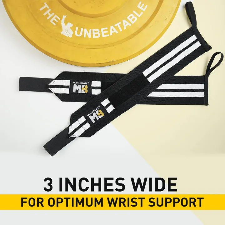 MuscleBlaze%20Wrist%20Support%20Wrap%20Black%20&%20White%20Free%20Size%20for%20Powerlifting%20Bodybuilding%20Premium%20Quality%20-%20Image%202