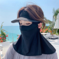 White Sun protection mask full face ice silk. 