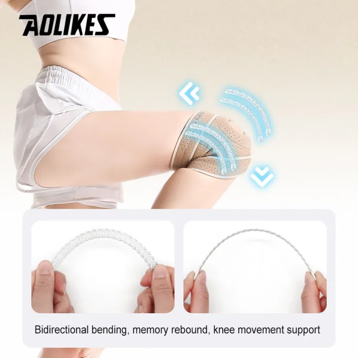 AOLIKES%201PCS%20Breathable%20Four%20Spring%20Knee%20Support%20Brace%20Kneepad%20Adjustable%20Patella%20Knee%20Pads%20Safety%20-%20Image%206
